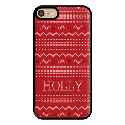 Personalised Christmas Jumper Red Phone Case for iPhone 6 / 7 / 8 / SE