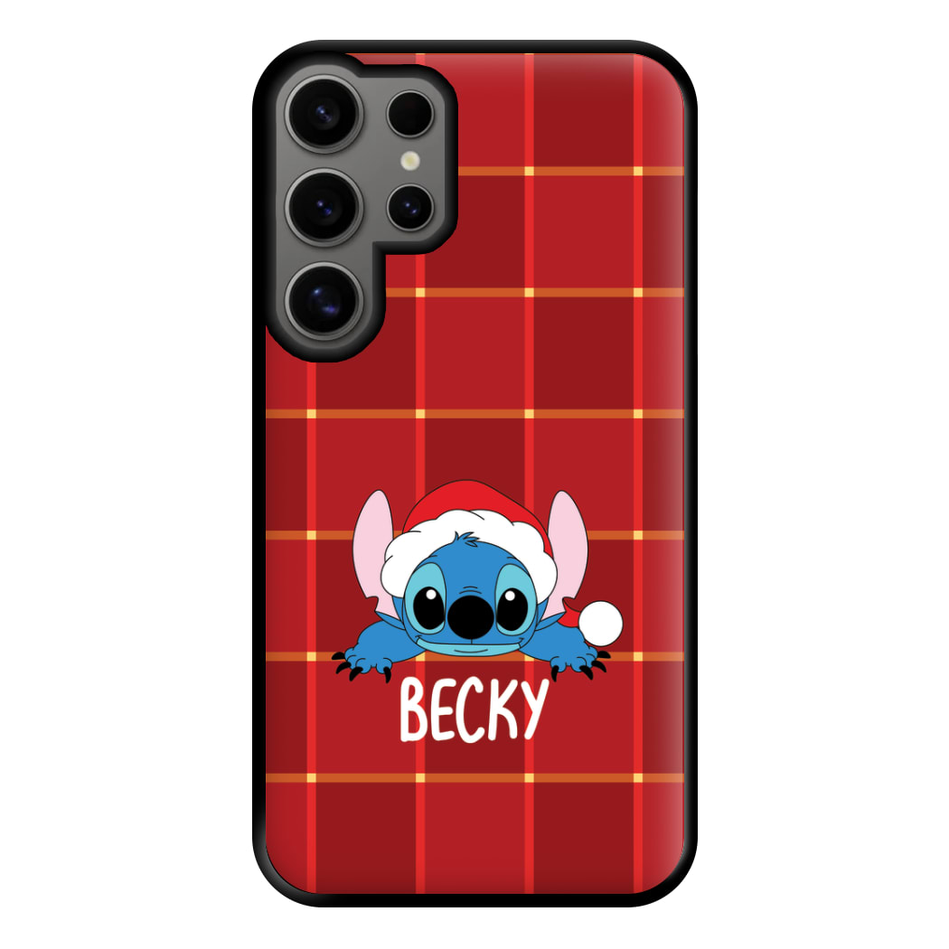 Personalised Christmas Alien Phone Case for Galaxy S24 Ultra