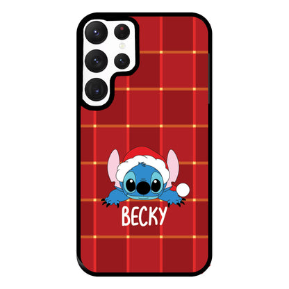 Personalised Christmas Alien Phone Case for Galaxy S22 Ultra