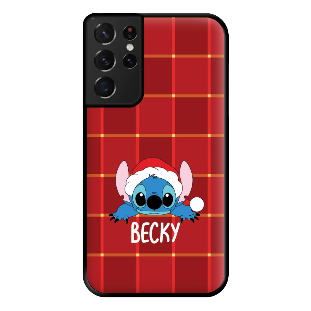 Personalised Christmas Alien Phone Case for Galaxy S21 Ultra