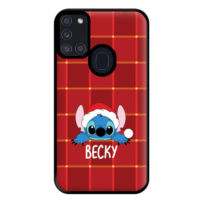 Personalised Christmas Alien Phone Case for Galaxy A21s