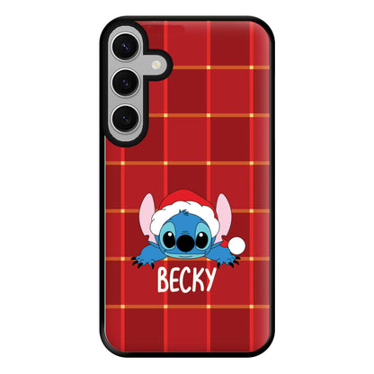 Personalised Christmas Alien Phone Case for Galaxy S24FE