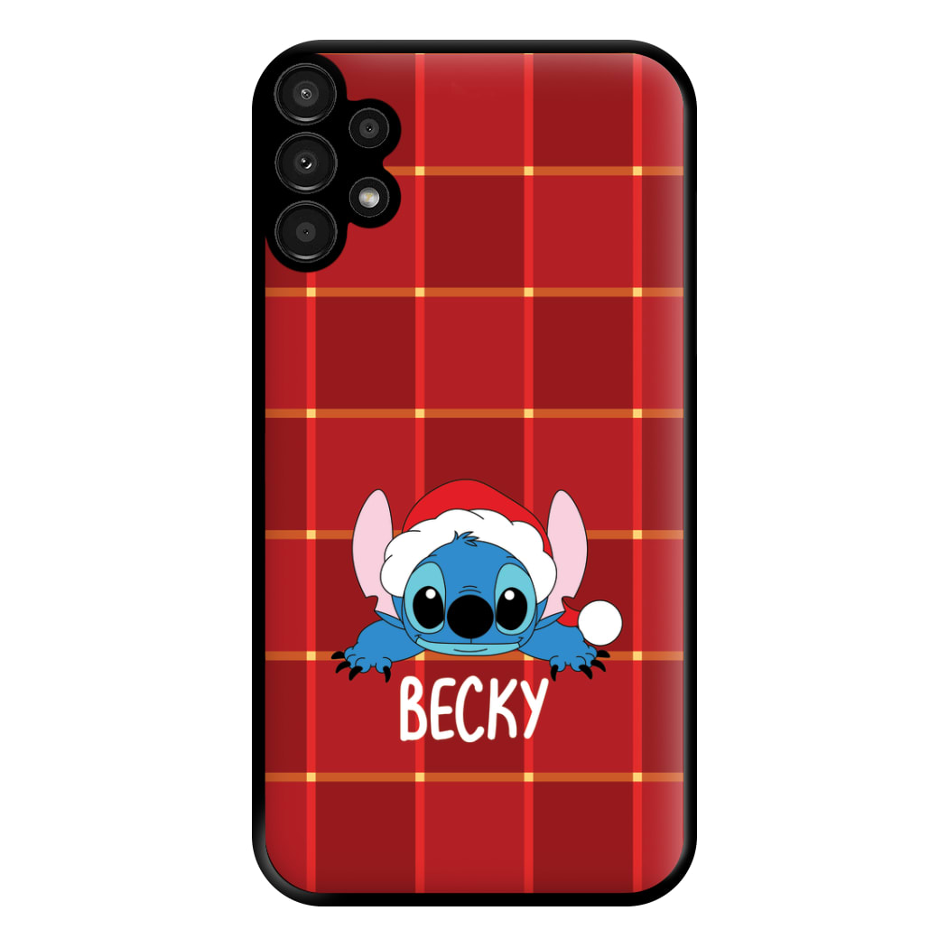 Personalised Christmas Alien Phone Case for Galaxy A13