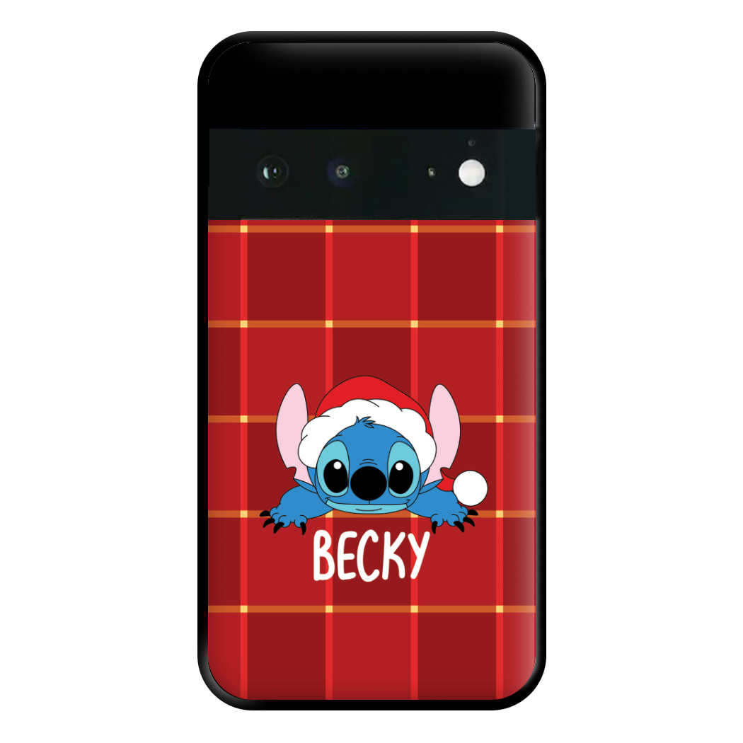 Personalised Christmas Alien Phone Case for Google Pixel 6a