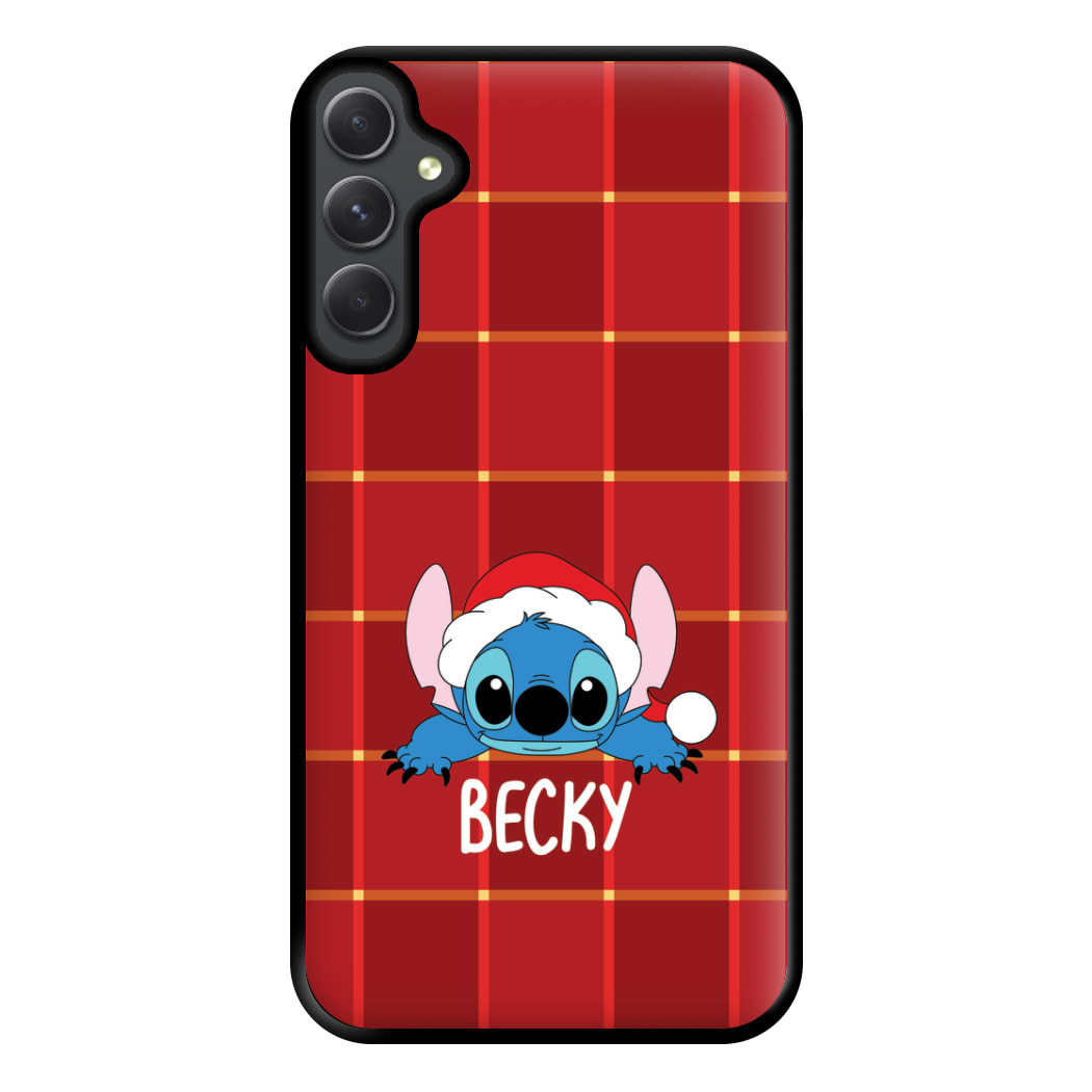 Personalised Christmas Alien Phone Case for Galaxy A54