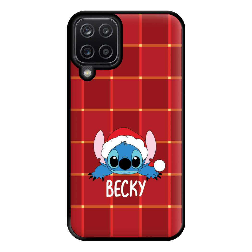 Personalised Christmas Alien Phone Case for Galaxy A12