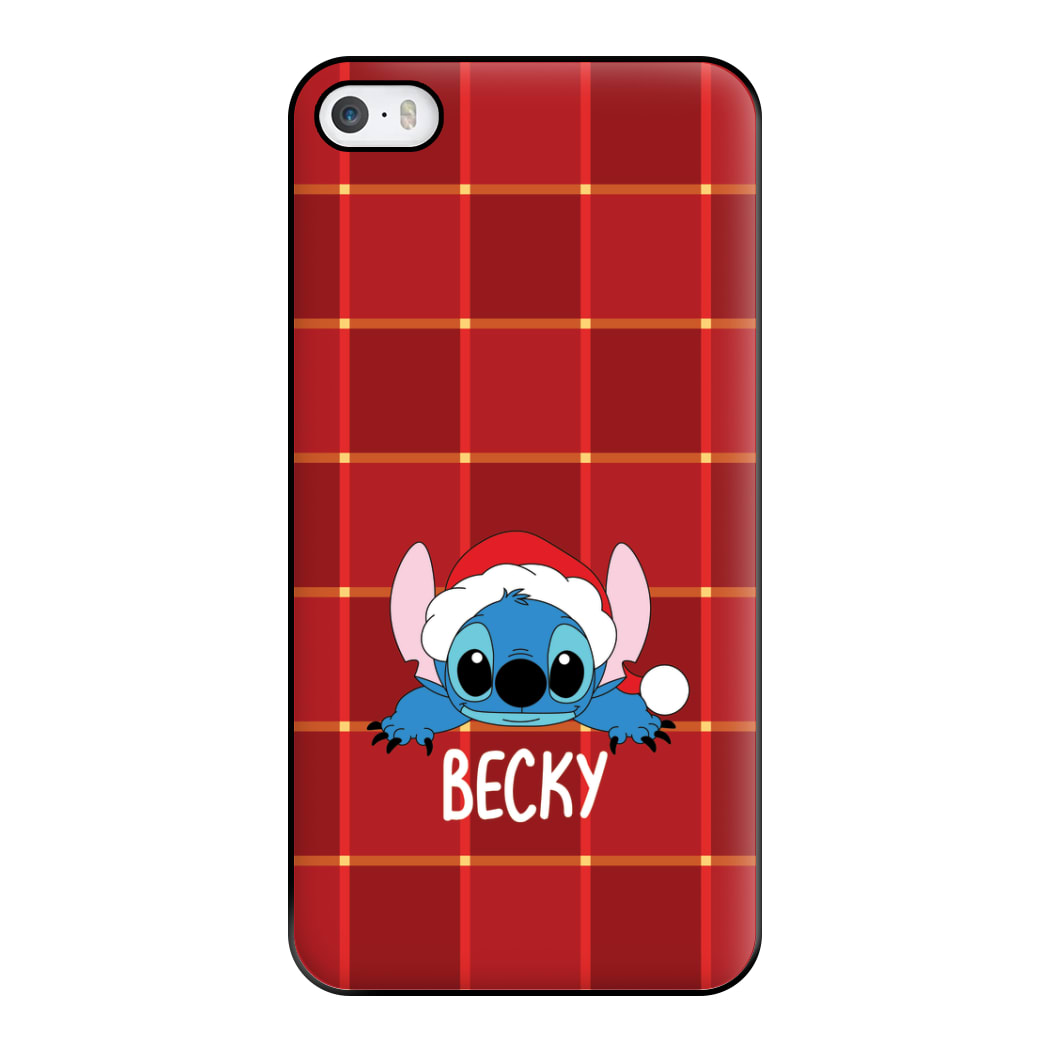 Personalised Christmas Alien Phone Case for iPhone 5 / 5s / SE 2016