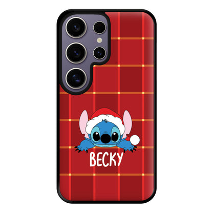 Personalised Christmas Alien Phone Case for Galaxy S25 Ultra