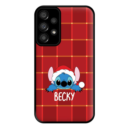 Personalised Christmas Alien Phone Case for Galaxy A33