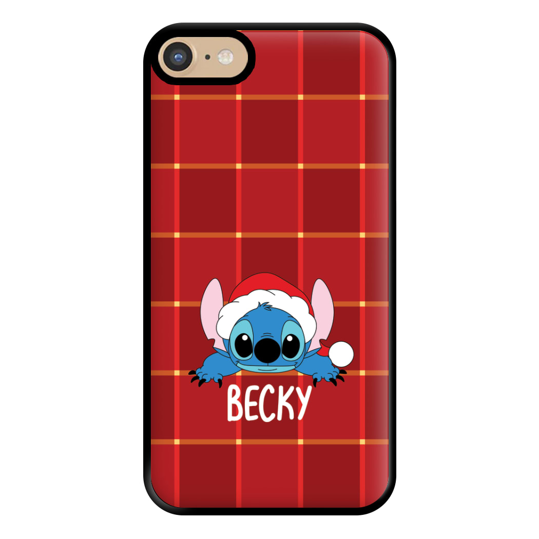 Personalised Christmas Alien Phone Case for iPhone 6 / 7 / 8 / SE