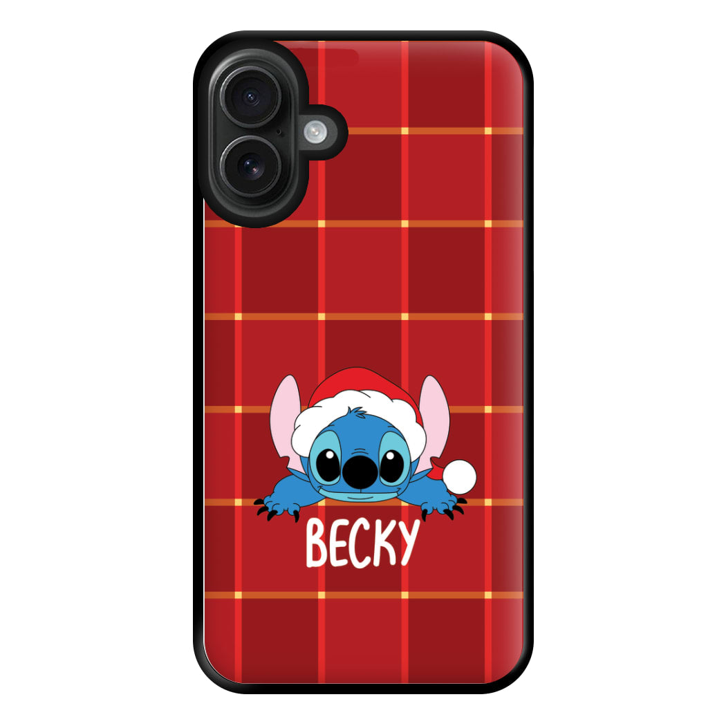 Personalised Christmas Alien Phone Case for iPhone 16 Plus