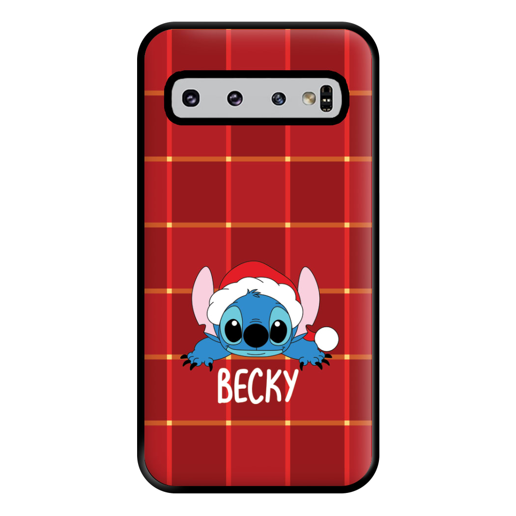 Personalised Christmas Alien Phone Case for Galaxy S10 Plus