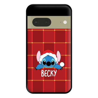 Personalised Christmas Alien Phone Case for Google Pixel 7a