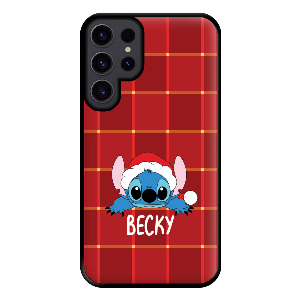 Personalised Christmas Alien Phone Case for Galaxy S23 Ultra