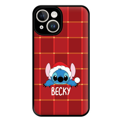 Personalised Christmas Alien Phone Case for iPhone 14