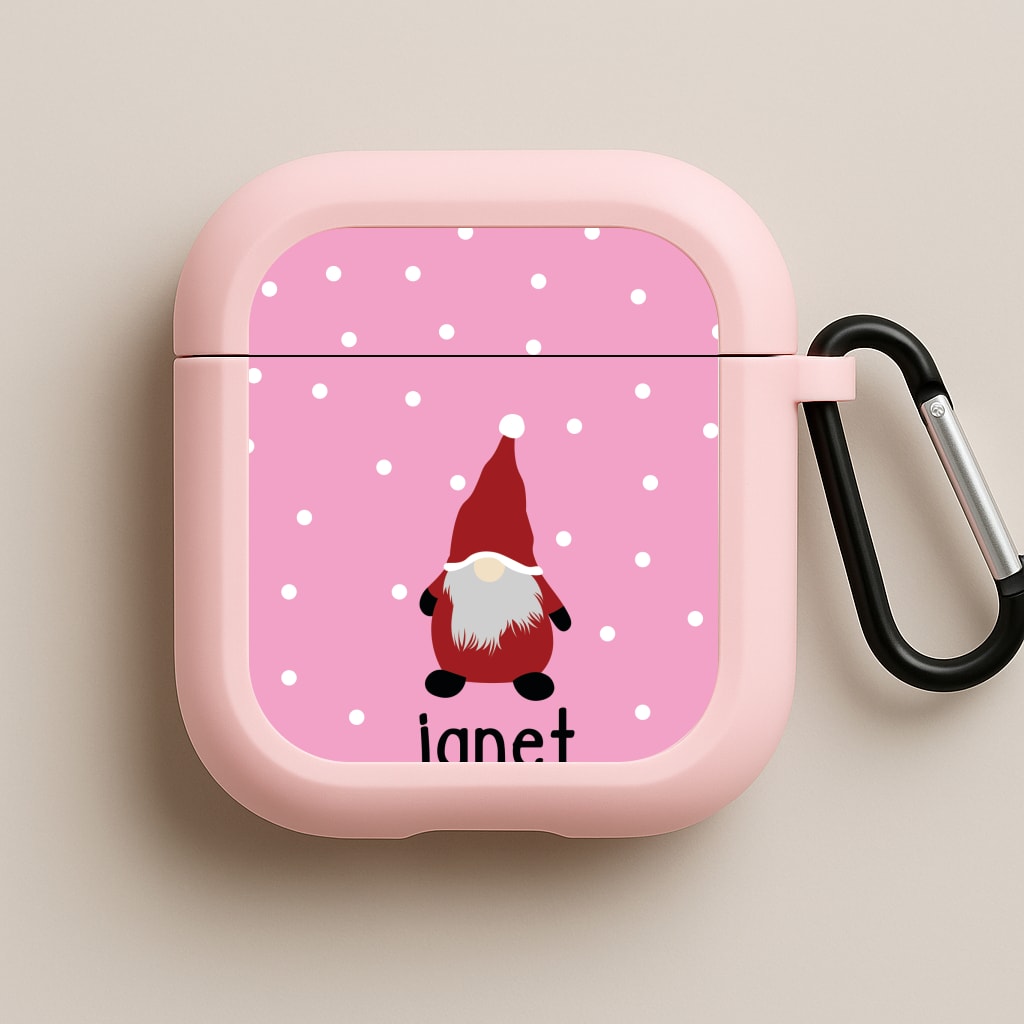 Personalised Gonk Pink AirPods Case