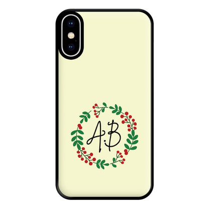 Personalised Wreath Phone Case for iPhone XS Max