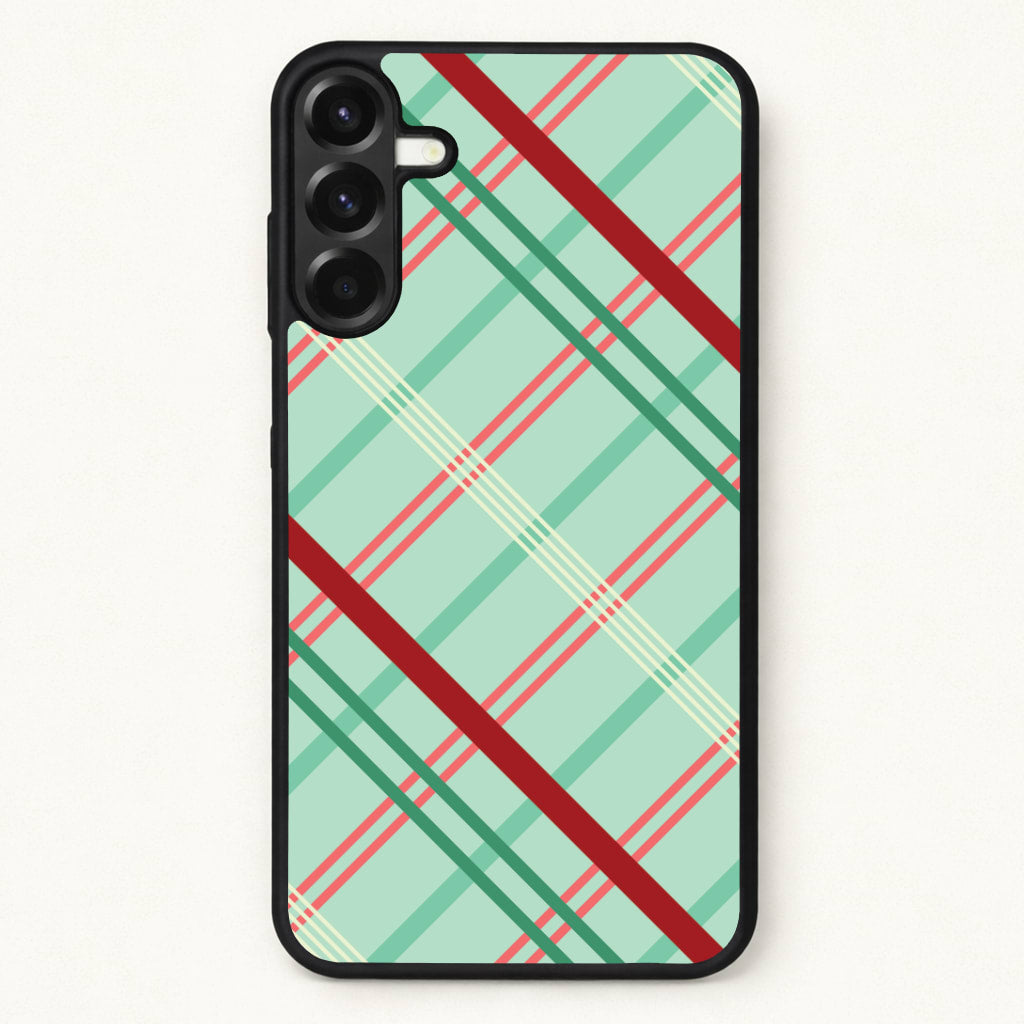 Pastel Tartan Christmas Pattern Phone Case for Galaxy A37