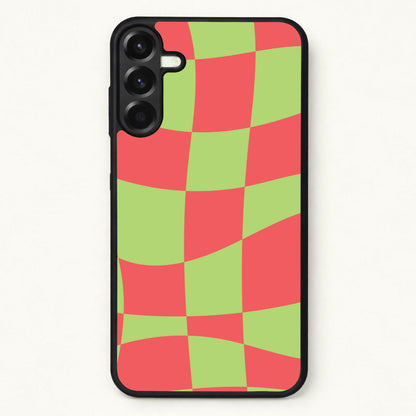 Abstract Red And Green Christmas Pattern Phone Case for Galaxy A57