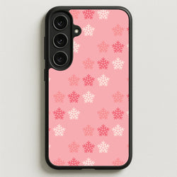 Red Slowflakes Christmas Pattern Phone Case for Galaxy S25FE