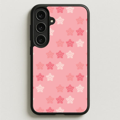 Red Slowflakes Christmas Pattern Phone Case for Galaxy S25FE