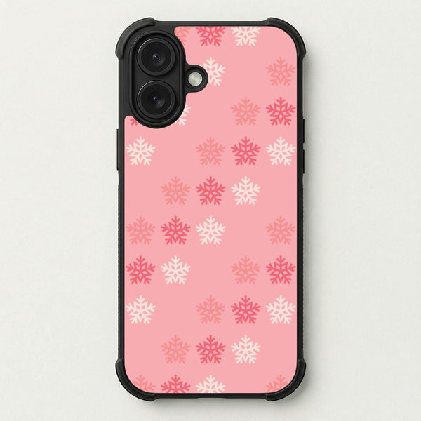 Red Slowflakes Christmas Pattern Phone Case — Bumper case