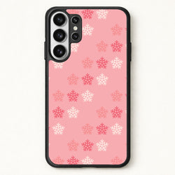Red Slowflakes Christmas Pattern Phone Case for Galaxy S26 Ultra