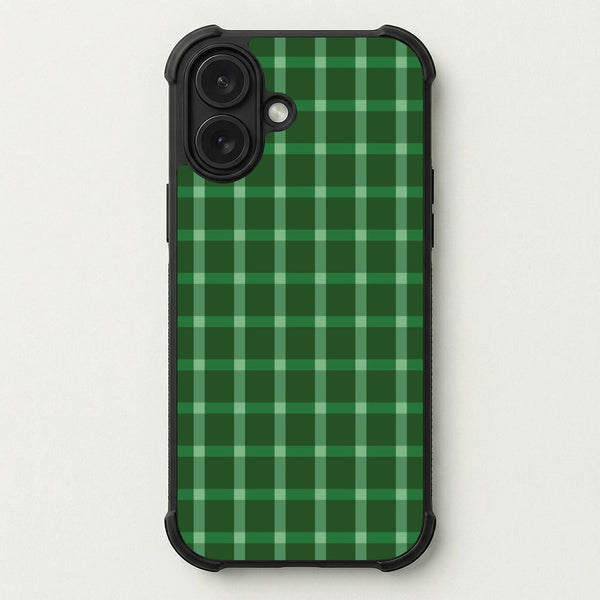 Dark Green Tartan Christmas Pattern Phone Case — Bumper case
