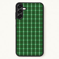 Dark Green Tartan Christmas Pattern Phone Case for Galaxy A17