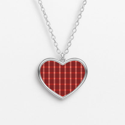 Christmas Pattern 6 Heart Necklace