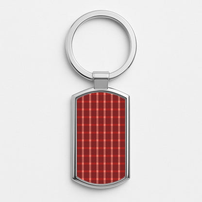 Christmas Pattern 6 Silver Keyring