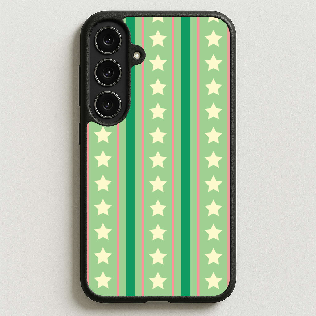 Stars And Stripes Christmas Pattern Phone Case for Galaxy S25FE