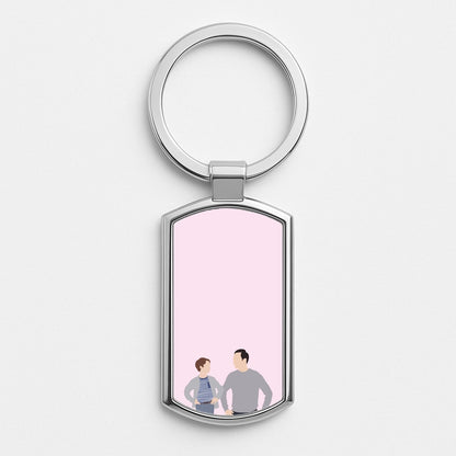 Big And Little Sheldon - Sheldon Silver Keyring