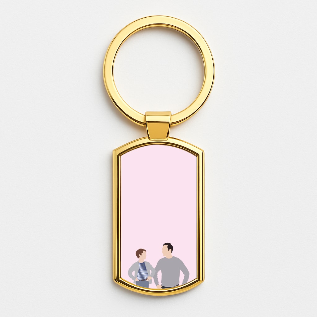 Big And Little Sheldon - Sheldon Gold Keyring