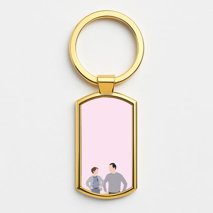 Big And Little Sheldon - Sheldon Gold Keyring