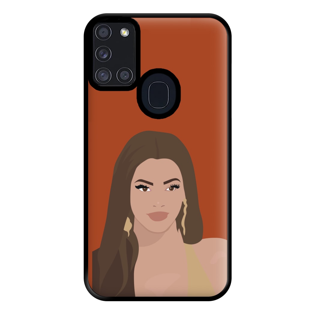 Face - Queen B Phone Case for Galaxy A21s