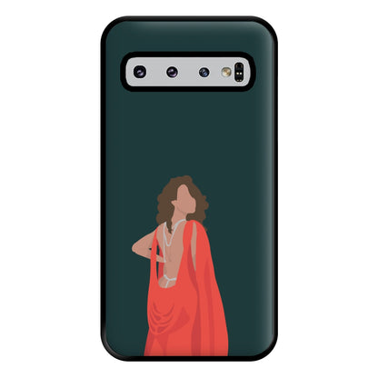 Red Dress - Queen B Phone Case for Galaxy S10 Plus