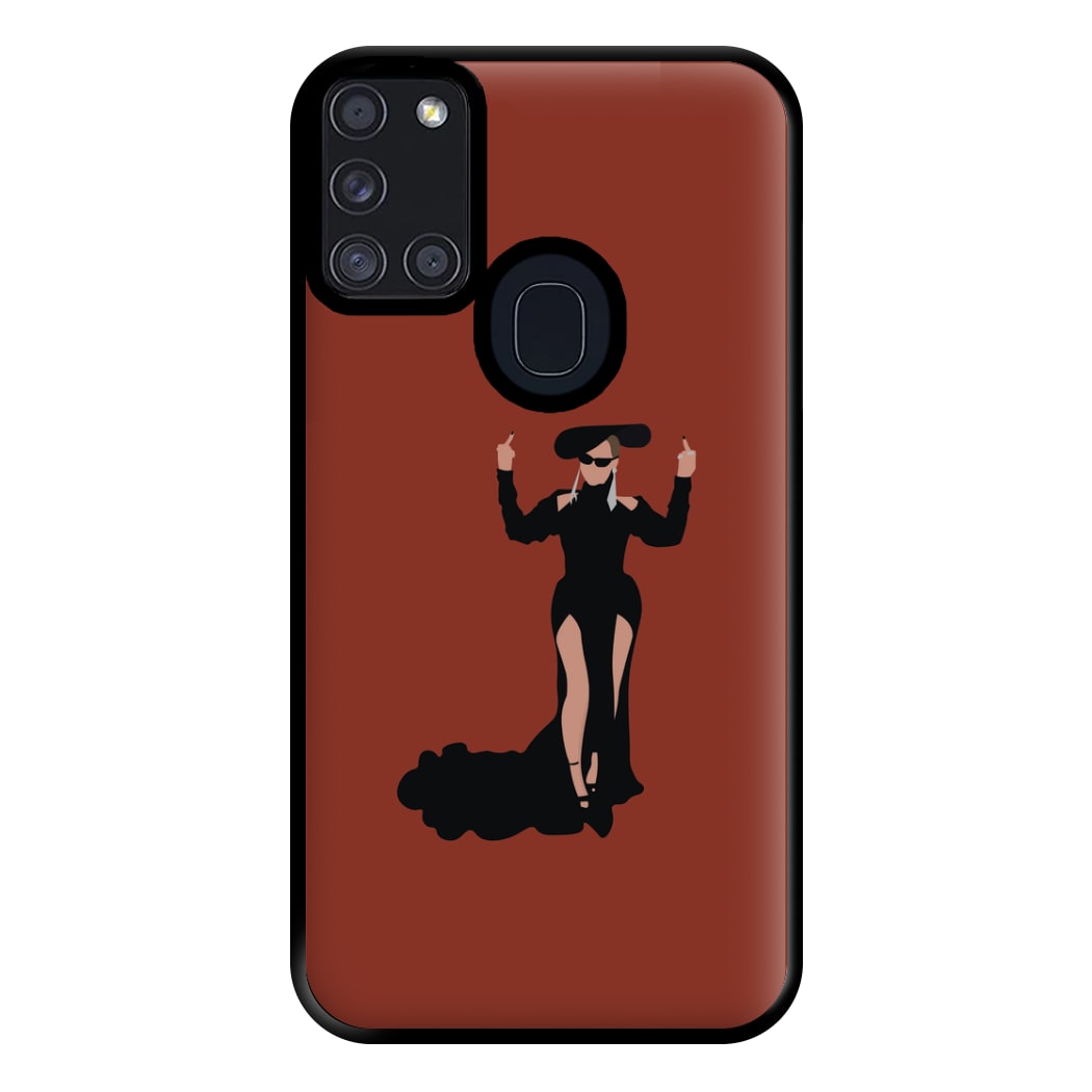 Middle Fingers - Queen B Phone Case for Galaxy A21s