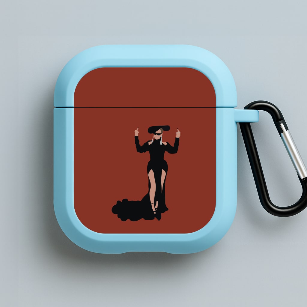 Middle Fingers - Queen B Blue AirPods Case