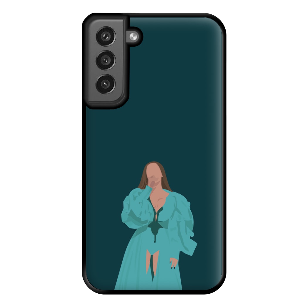 Green Dress - Queen B Phone Case for Galaxy S21FE