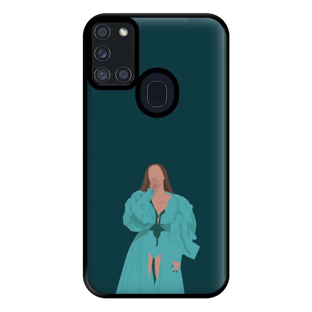 Green Dress - Queen B Phone Case for Galaxy A21s