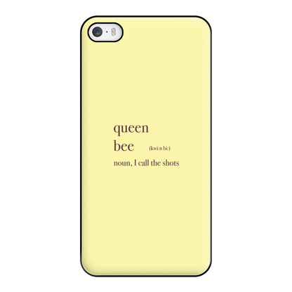 Queen Bee Definition - Queen B Phone Case for iPhone 5 / 5s / SE 2016