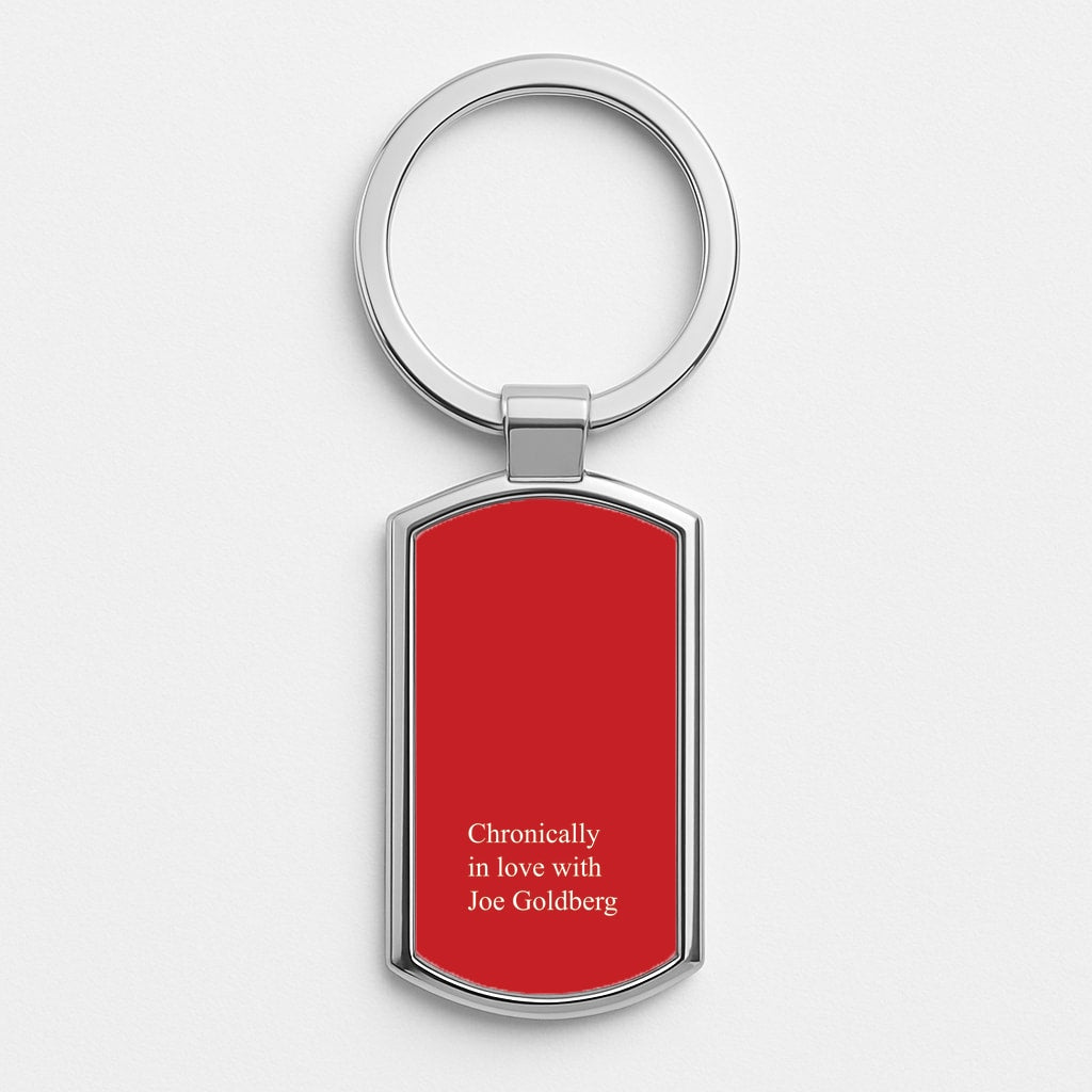 Chronically In Love With Joe Silver Keyring