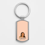 Male Energy Silver Keyring