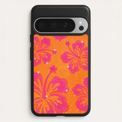 Shimmer Hibiscus Phone Case - Google Pixel 9 Pro XL