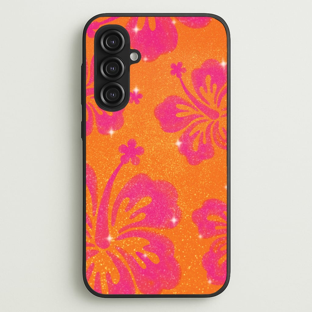 Shimmer Hibiscus Phone Case - Galaxy S23FE