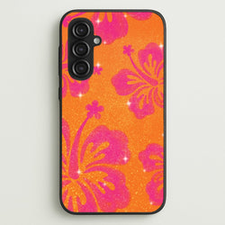 Shimmer Hibiscus Phone Case - Galaxy S23FE