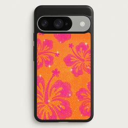 Shimmer Hibiscus Phone Case - Google Pixel 10 / 10 Pro
