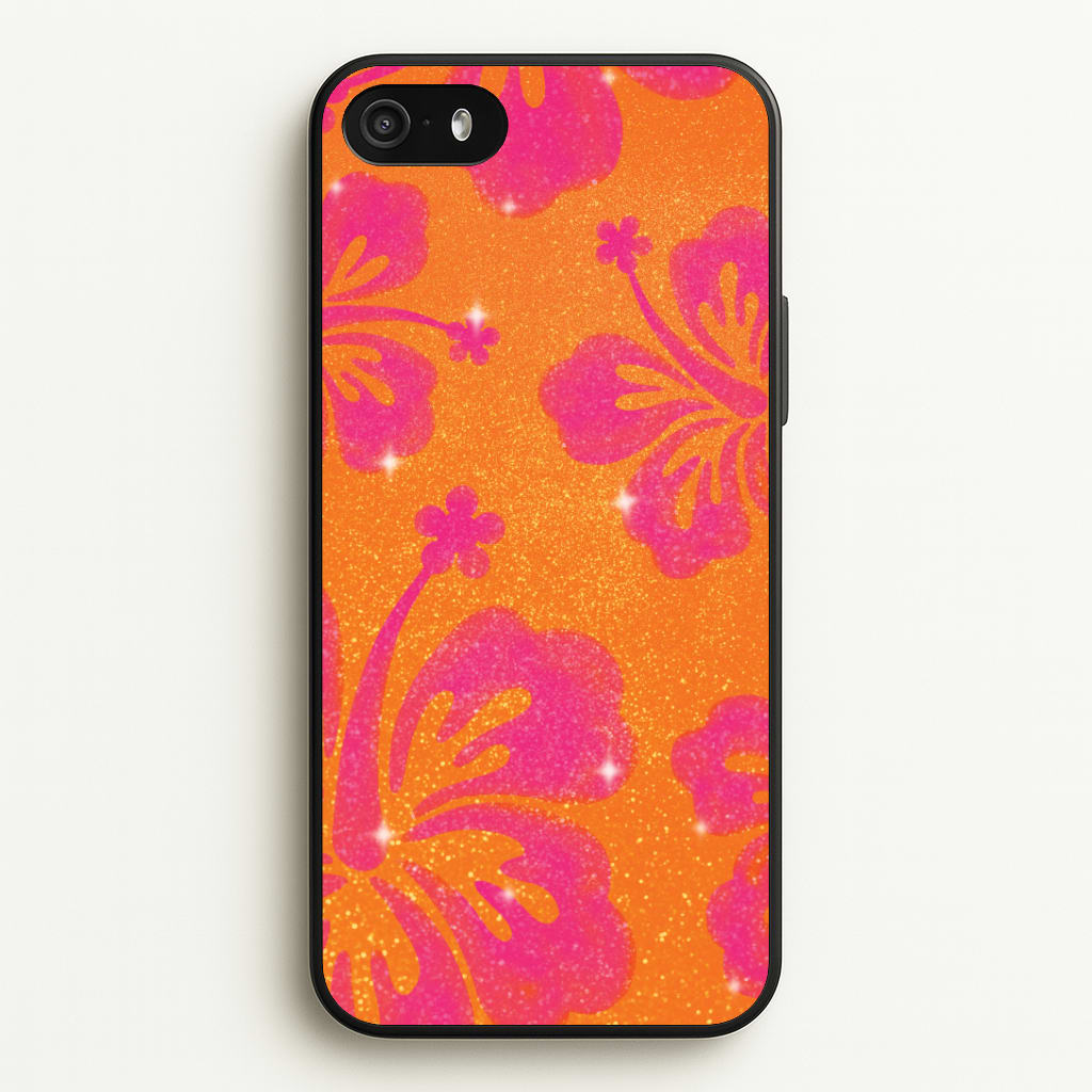 Shimmer Hibiscus Phone Case - iPhone 5 / 5s / SE 2016