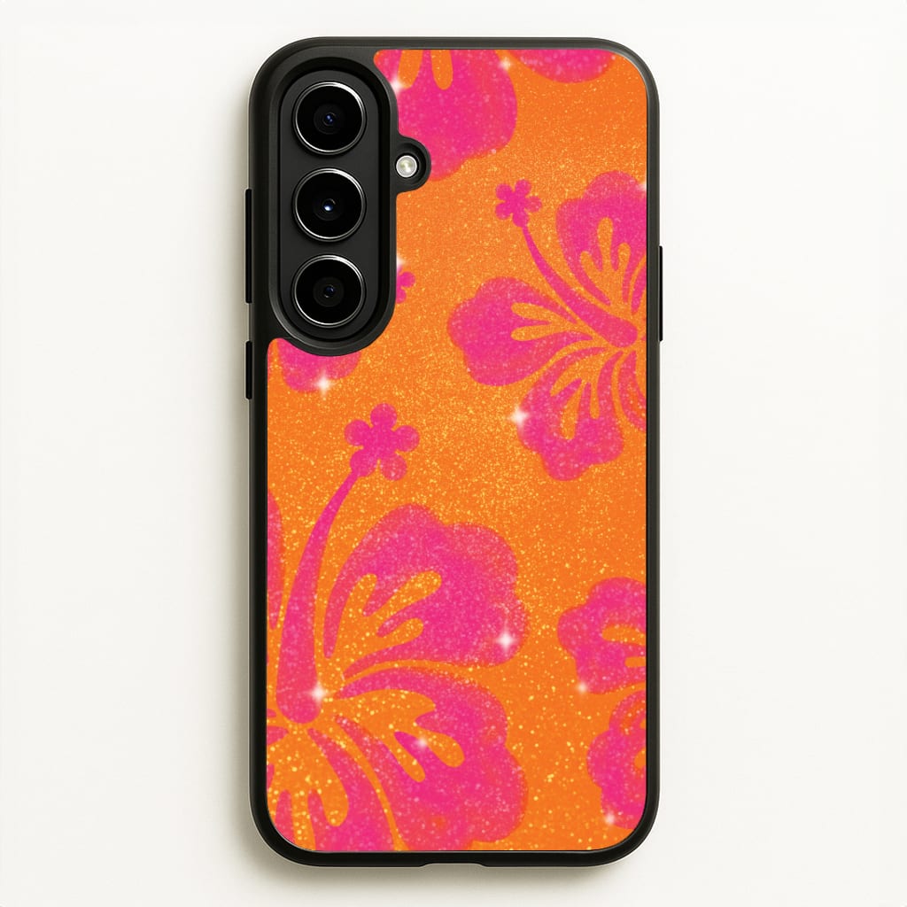 Shimmer Hibiscus Phone Case - Galaxy A56